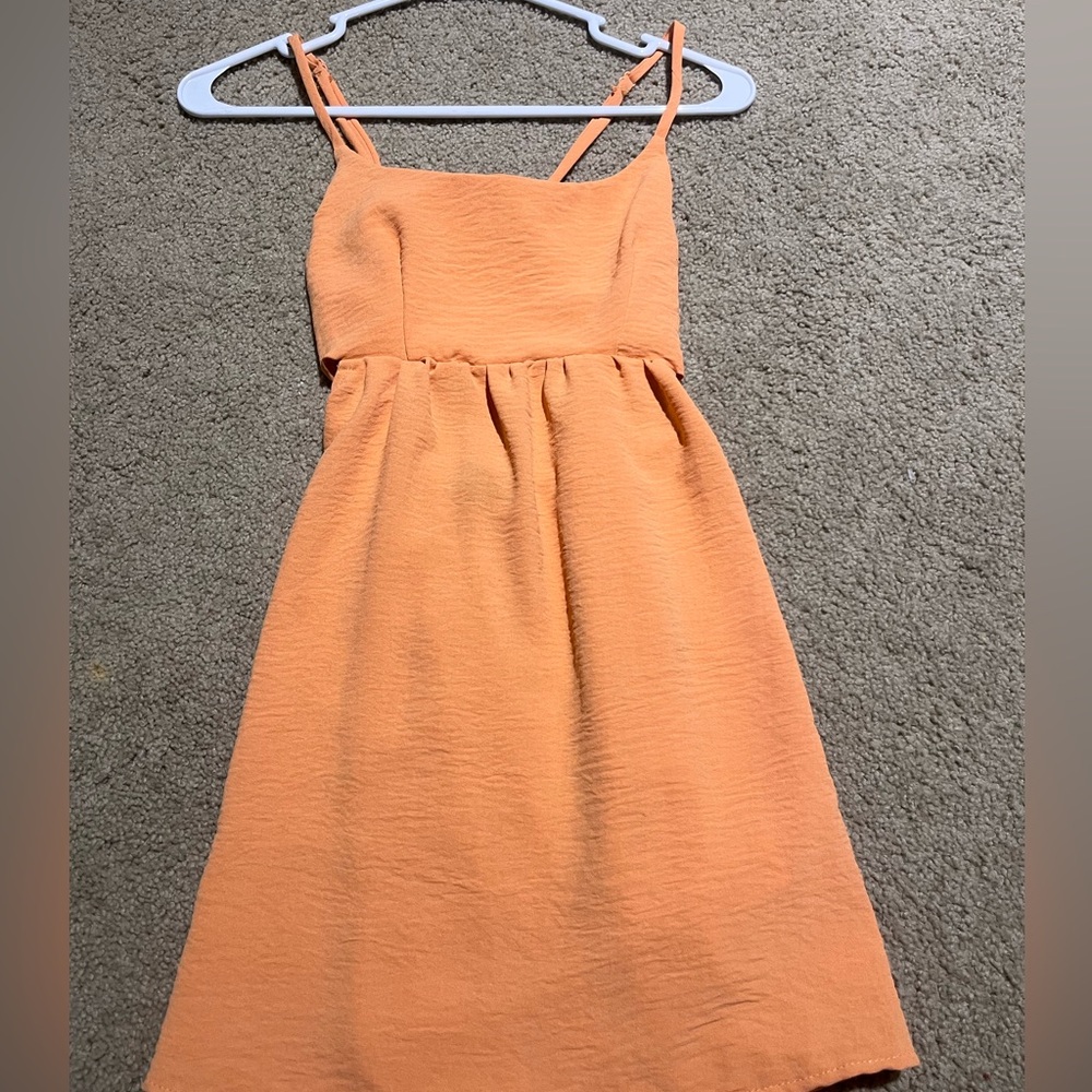 Light orange mini dress!
